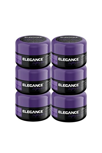 Elegance E-Series Sculpting Wax – Clear, 100ml (Pack of 6) – Extra Strong Hold & Vitamin E Enriched