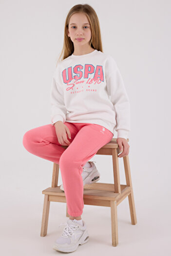 U.S. Polo Assn. Σετ αθλητικής φόρμας με άδεια για κορίτσια κάτω από 2 τεμάχια