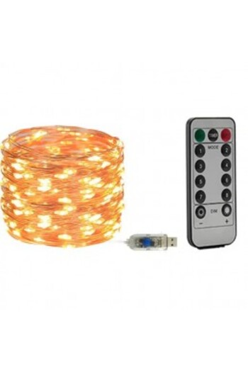 OEM LED Light String on Copper Cable, 8 Lighting Modes, 20m
