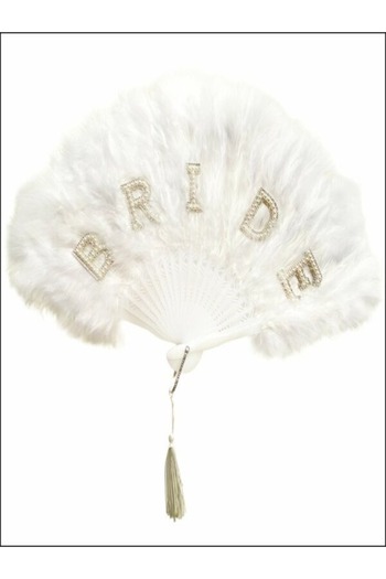 CANSIN Bride Feather Fan
