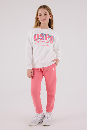 U.S. Polo Assn. Σετ αθλητικής φόρμας με άδεια για κορίτσια κάτω από 2 τεμάχια