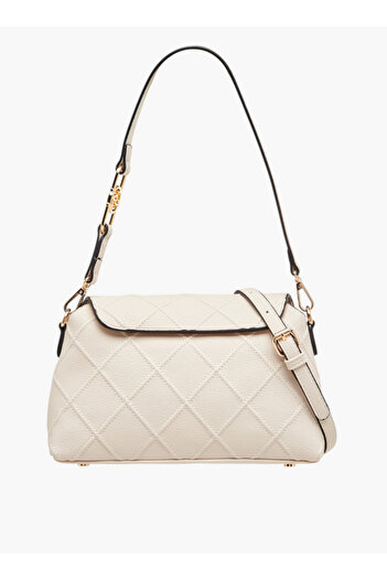 Celeste Quilted Shoulder Bag with Flap Closure and Adjustable Strap - W 10 x H 17 x D 29 cm