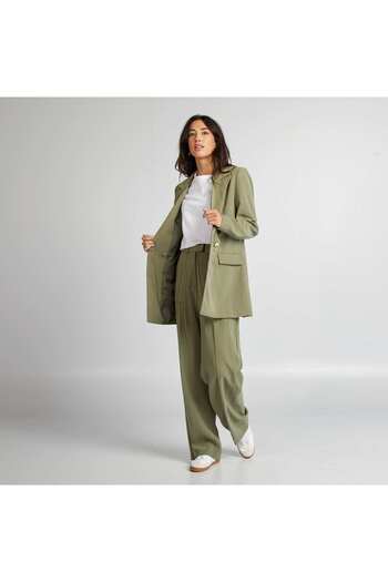 KIABI Mid-length tailored jacket GREEN