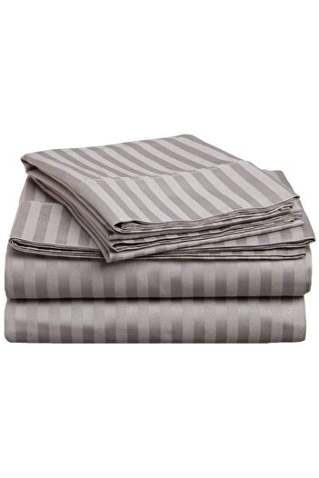 Pucioasa Damask bed sheet 140x240cm, anthracite grey