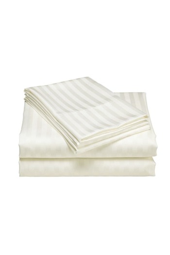 Pucioasa Cotton bed sheet 240x260cm, Cream Damask