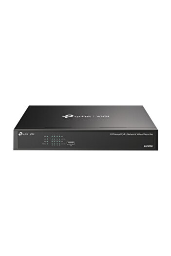 TP-LINK 4K NVR, 8 channels max. 8MP, 8 PoE ports, PoE 53W, Audio IN/OUT, 1 x SATA, 1U - VIGI VIGINVR1008H-8P