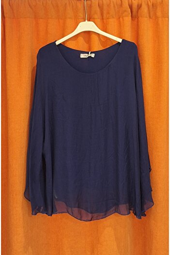 Park Moda Silk Blouse with Valon Sleeves