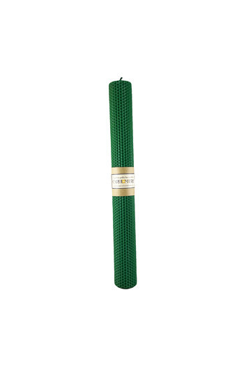 CARUL CU MIERE Wedding candle, baptism, HANDMADE from natural wax, honeycomb pattern 41 cm x 4.7 cm (without arrangement)