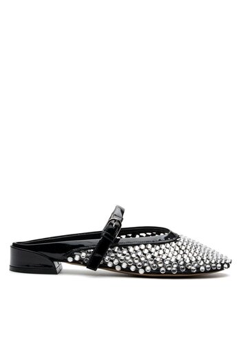 Sofia Baldi Soria Black Textile Women's Heel Slippers