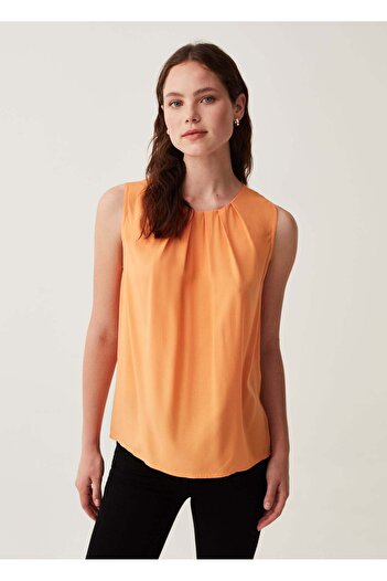 Ovs Sleeveless Blouse With Pleating