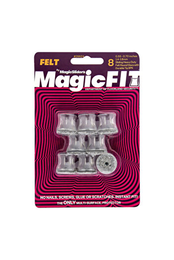 Magic Sliders Round Shape Rubber Felt Pad Set 0.55 - 0.70 Inch