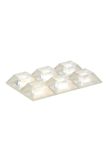 Magic Sliders 6-Piece Self Adhesive Hi-Profile Square Bumpers 3/4 Inch