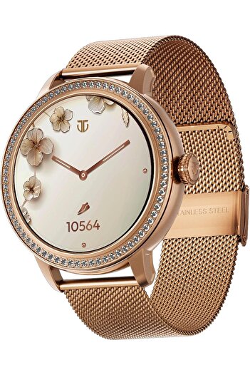 Titan VALERIE WOMEN'S SMART WATCH 1.2" AMOLED ROUND SS CASE MESH + SILICONE STRAP WOMEN'S HEALTH SUI
