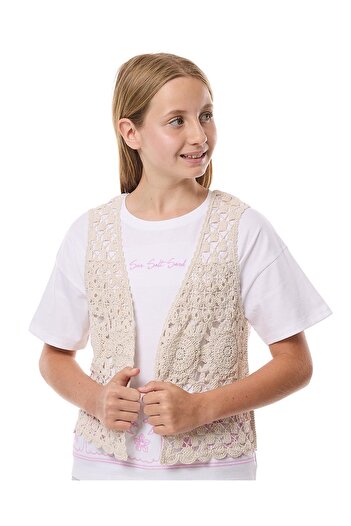 R&B Cream GIRLS JACKET 8-16Y