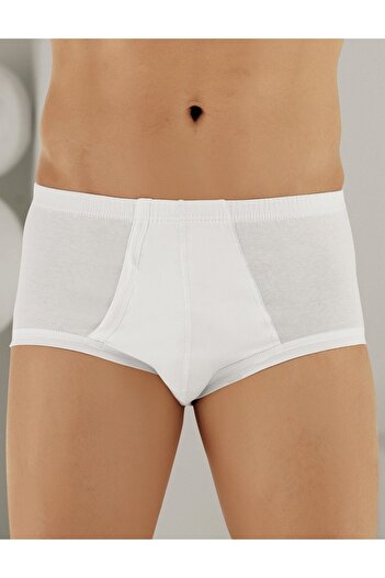 Şahinler Men's White 6-Piece Combed Cotton Bagged Underpants