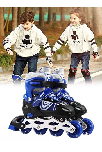 DUNISO Kids Inline Skates,outdoor and indoor roller boots, adjustable size, with LED illuminated wheels