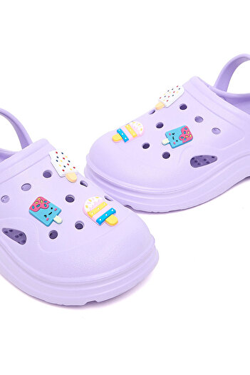 R&B Lilac GIRLS CLOGS 32-37