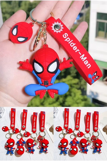 Wolawood Spider Hero Figured Keychain Cute Super Character Bag Car Ornament Special Gift Accessory