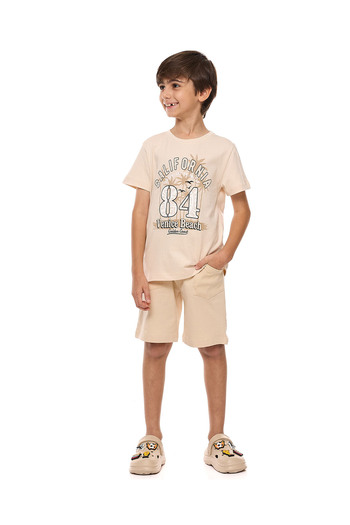 R&B Beige BOYS SHORTS 2-8Y