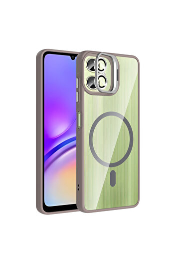ZM STORE Samsung Galaxy A06 Compatible Case Transparent Etro Cover with Stand and Camera Lens Gift, Featuring Magsafe