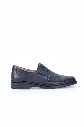 Vantaggio Nuvilo Black 100% Genuine Leather Men's Comfort Shoes