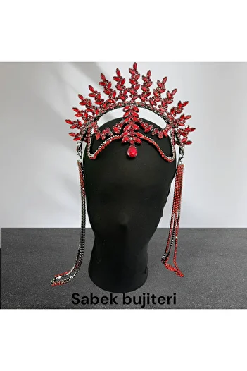 Sabek Bujiteri Crown with Forehead Big Bride, Henna, Engagement, Promise, After, Bride, Party Crown