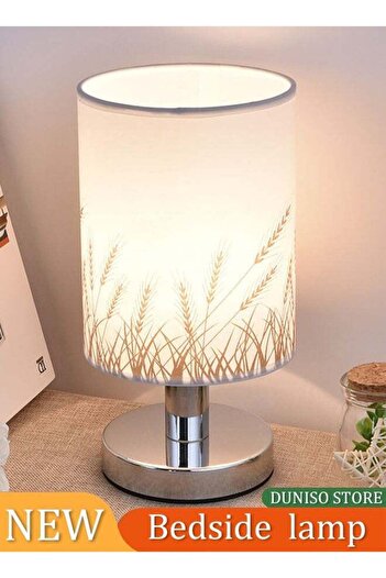 fun zone DUNISO Bedside Table Lamp, USB Desk Lamp with Touch Switch
