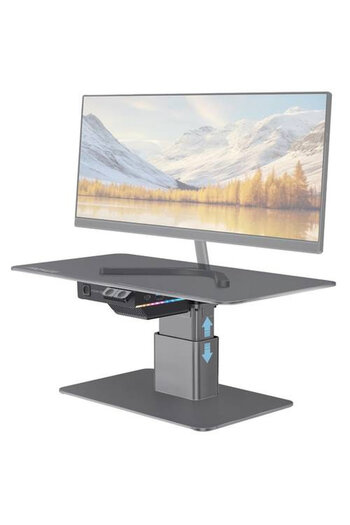 Promate 8 in 1 Electric Laptop Monitor Riser and Stand, Multifunctional Height Adjustable Stand