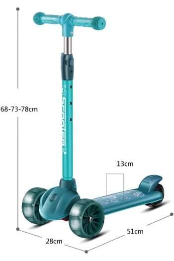rexa 3 Wheel Kids Scooter Smart Kick Scooter