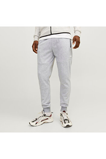 Jack & Jones Ανδρικό γκρι αθλητικό παντελόνι Will Air (12184970-LGM)