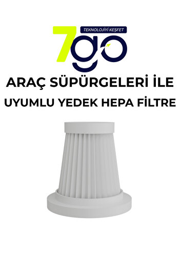 7GO Replacement Hepa Filter Compatible for Ahv-14 Car Vacuum Cleaner