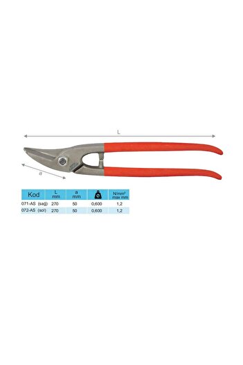 İzeltaş 071-as Right Hand Straight Hair Scissors 270X50 mm
