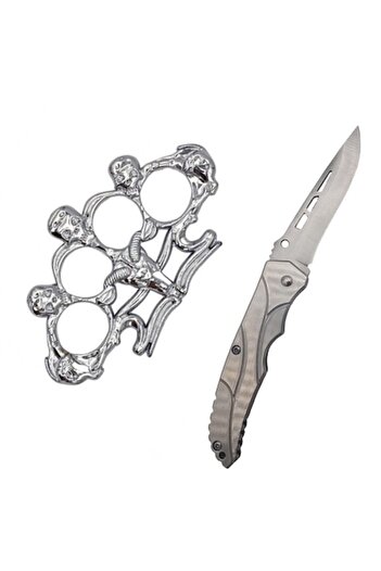 dalimag Self-Defense Brass Knuckle with Silver Knife