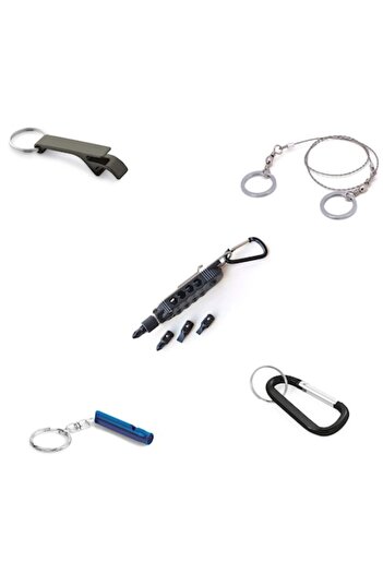dalimag 5-in-1 Survival Kit, Multifunctional Screwdriver with LED and Carabiner