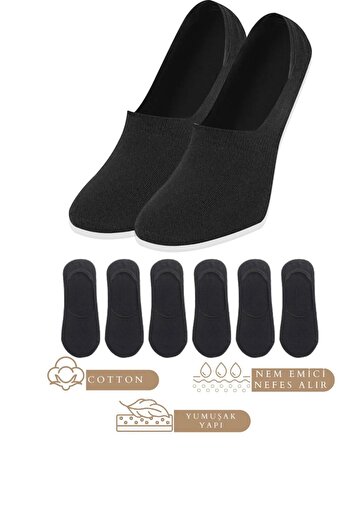 Sosyete dolabı 10 Pairs Unisex Plain Black Ballerina Socks