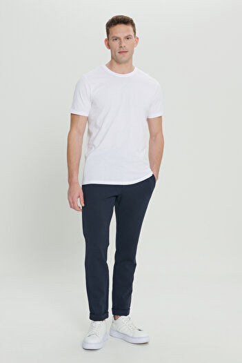 AC&Co / Altınyıldız Classics 2'li Slim Fit Dar Kesim %100 Pamuk Bisiklet Yaka Tişört