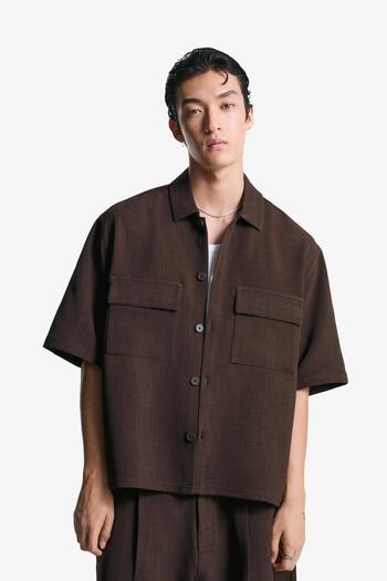 Bershka Short-sleeve tailored shirt