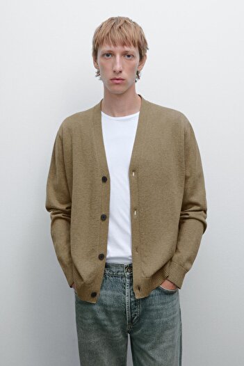 Massimo Dutti %100 pamuk triko hırka
