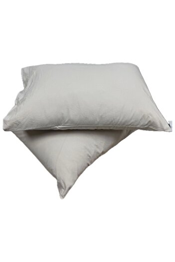 Clasy Ranforce 100% Cotton 2 Pieces Pillow Case Plain Cream