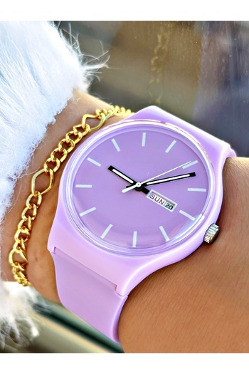 Tisaati Special Design Luxury Silicone Cord Premium Series Women's Wristwatch with Calendar - Gift Bracelet