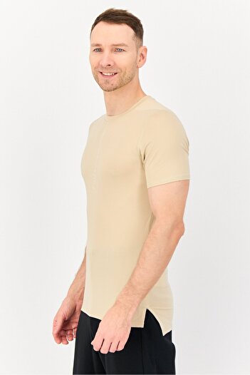 Puma Men Sportswear Fit Short Sleeve Training T-Shirt, Beige