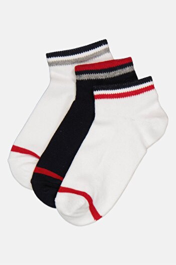 Rocawear Toddlers Boys 3 Pairs Stripes Ankle Socks, Multicolor