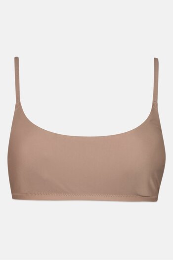 aerie Women Lightly Padded Solid Bra, Dark Taupe