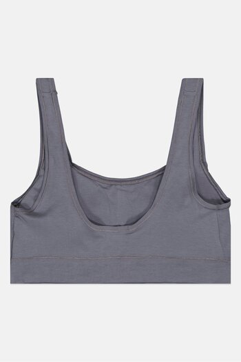 Calvin Klein Women Brand Logo Padded Bralette, Grey
