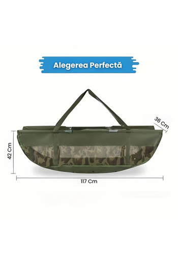 AVYRA Green Camouflage Carp Weighing and Transport Bag, Durable Reinforced Sling Material