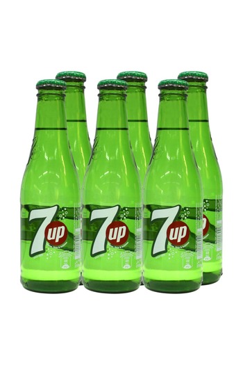7 Up Soft Drink, Glass Bottle, 250ml × 6