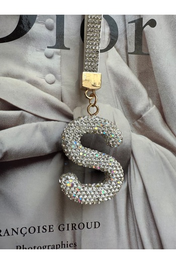 Milena Designer Store Milena Istanbul Letter Stone Bag Charm / Keychain / Car Ornament - Letter S