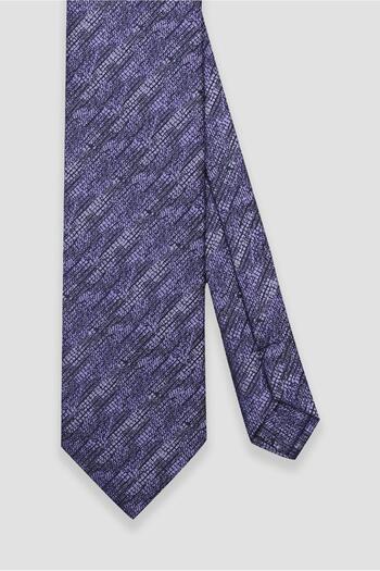 Abbate Tie 8 cm Microfiber Polyester Purple Men's Patterned Tie