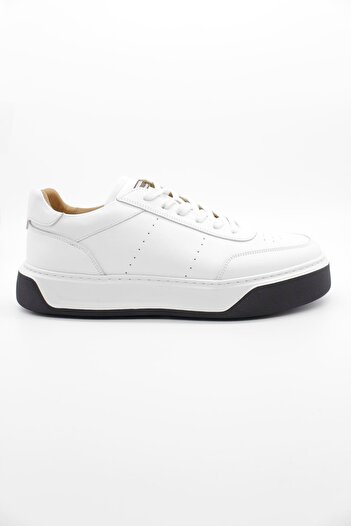 İmza White Laced Antique 100% Leather Casual Shoes 1033250164