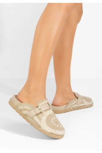 B T Shoes Pamila women's clogs beige